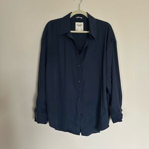 Oversized Long-Sleeve Button-Up Shirt